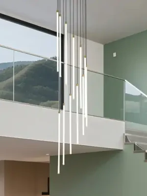 Horká Nabídka Závěsné světlo LED Flare, mosazná barva, Ø 35 cm, CCT, 12 žárovek.
