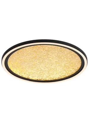 Jen Po Omezenou Doba LED stropní svítidlo Luna, Ø 40 cm, černá/zlatá, kov