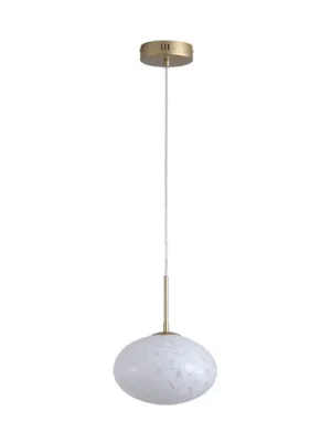 Odeslání Ihned Závěsné světlo LED Confetti, Ø 25 cm, zlatá/bílá, sklo