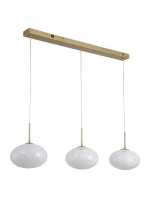 Nízká Cena Závěsné LED světlo Confetti, délka 115 cm, zlatá/bílá, sklo