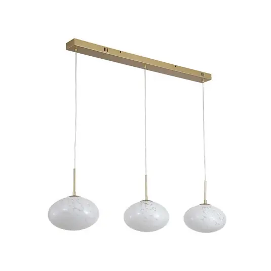 Nízká Cena Závěsné LED světlo Confetti, délka 115 cm, zlatá/bílá, sklo