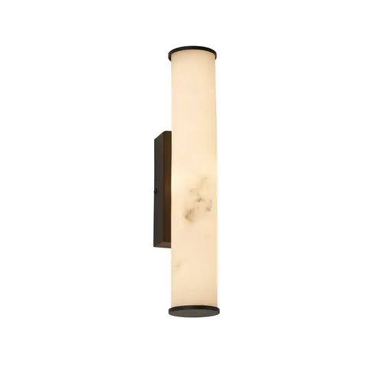 LED koupelnové světlo nástěnné Wales černá/mramorovaná 35 cm ocel/pryskyřice Vrácení Zdarma