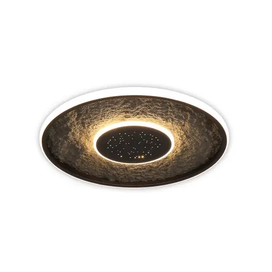 LED stropní svítidlo Lumadisc, efekt hvězd, černé, Ø 41 cm Aktuální