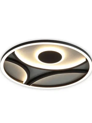 LED stropní svítidlo Zendisc, motiv půlkruh, Ø 39 cm, černé Sezónní Sleva