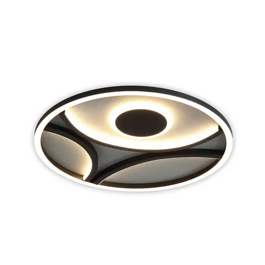 LED stropní svítidlo Zendisc, motiv půlkruh, Ø 39 cm, černé Sezónní Sleva