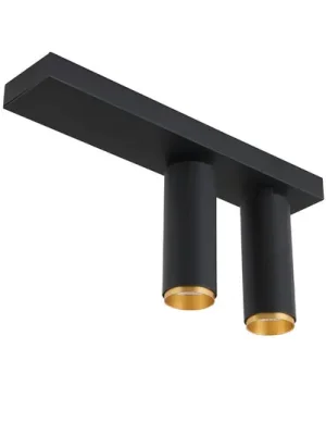 Originální LOOM DESIGN LED stropní bodové světlo X-Beam, 2-křídlé, černé