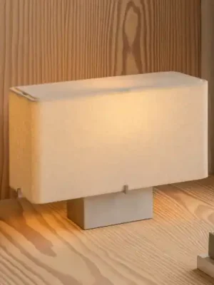 Stolní lampa Audo Nonna hliník/písková barva výška 24 cm kov/látka Nízká Cena