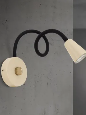Nástěnné světlo Dotty, khaki, flexibilní rameno, stmívač, GU10 Nízká Cena