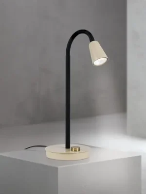 Objednat Nyní Stolní lampa Dotty, khaki, výška 45 cm, podstavec, stmívač, GU10