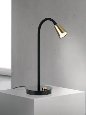 Must-Have Stolní lampa Dotty, mosaz, výška 45 cm, podstavec, stmívač, GU10