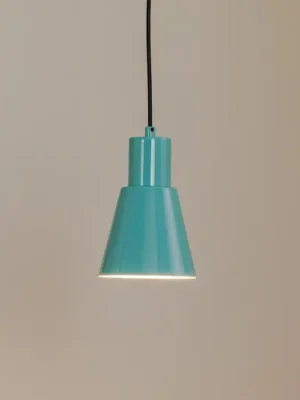 Pouze Dnes Závěsné světlo Konikkem, tyrkysové, kov, Ø 14 cm, E27