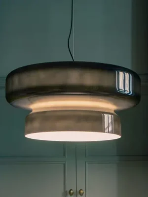MARSET LED závěsné světlo Bohemia, Triac, kouřově šedé Tovární Cena