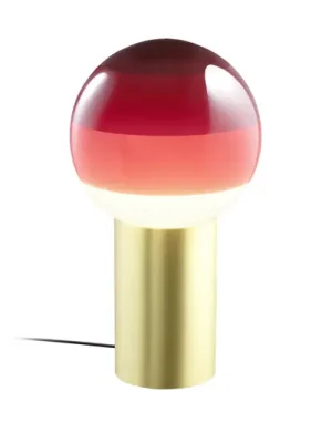 Stolní lampa MARSET Dipping Light, výška 22 cm, červená/mosazná Dokud Zásoby Vydrží