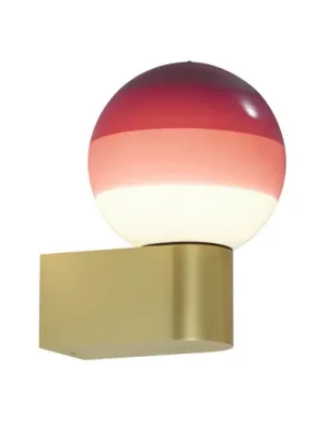 MARSET LED nástěnné světlo Dipping Light A1, vínově červená/mosazná Nakupujte Hned