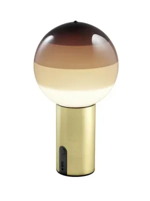 MARSET Akumulátorová stolní lampa Dipping Light, hnědá/mosazná, stmívatelné Rychlé Dodání