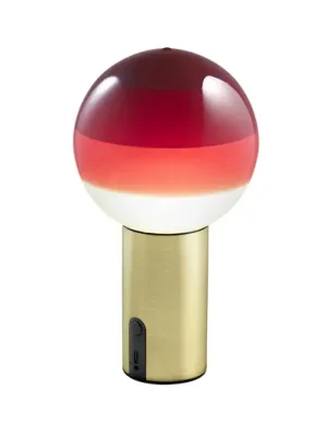 MARSET Akumulátorová stolní lampa Dipping Light, červená/mosazná, stmívatelné Přímo Od Výrobce