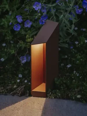 Víkendová Akce MARSET LED lampa s podstavcem Domus výška 26 cm, rezavě hnědý hliník