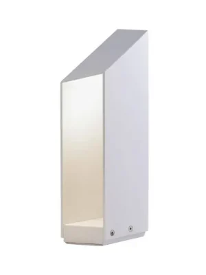 MARSET LED stojací lampa Domus, výška 37 cm, bílá, hliník Výprodej
