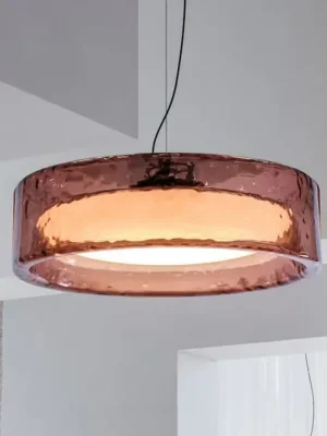 Bezpečná Platba MARSET LED závěsné světlo Ringo, Ø 90 cm, růžové, TRIAC plast