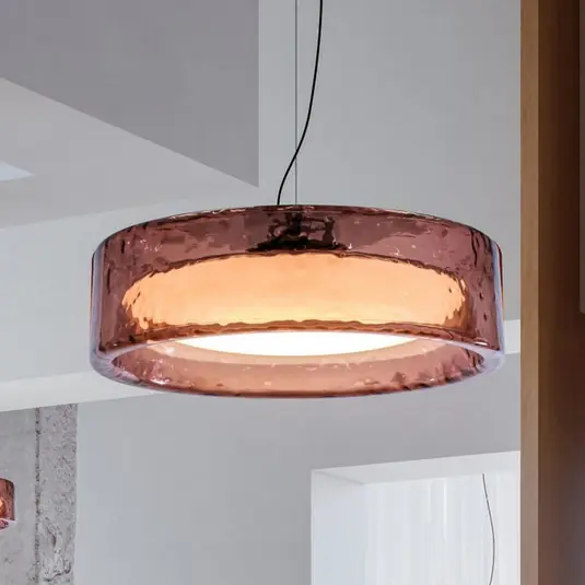 Bezpečná Platba MARSET LED závěsné světlo Ringo, Ø 90 cm, růžové, TRIAC plast