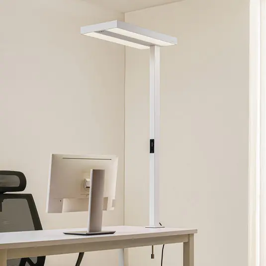 Arcchio LED kancelářská svítidla Logan, bílá, stmívatelné, senzor Poslední Šance