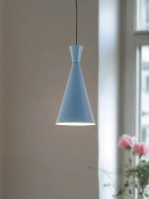 Závěsné světlo Tom, světle modré, kov, Ø 19 cm, E27 Dokud Zásoby Vydrží