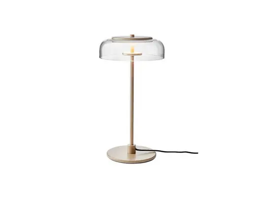 Vrácení Zdarma Nuura LED stolní lampa Blossi, výška 43 cm, zlatá/čirá