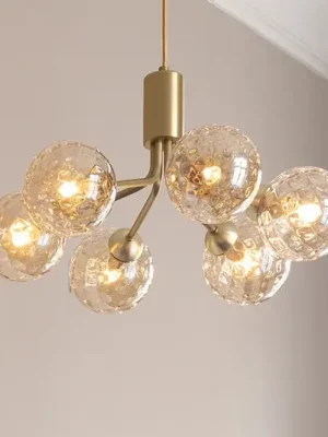 Vysoce Kvalitní Závěsné světlo Nuura Apiales 6, Ø 50 cm, mosazná/zlatá barva