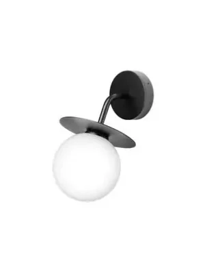 Nuura Venkovní nástěnné svítidlo Liila, šířka 16 cm, černá/opálová Nejprodávanější