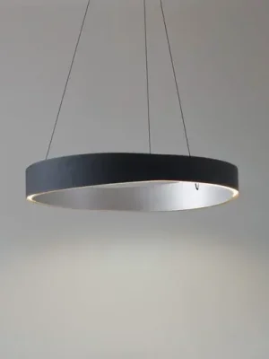 Kup Teď Lucande LED závěsné světlo Daelor, černá/hliník, CCT, stmívatelné