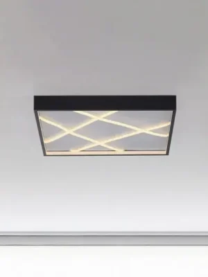Speciální Cena JUST LIGHT. LED stropní svítidlo Mikado, 50 x 50 cm, černé