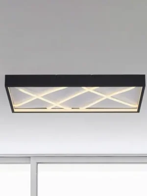 JUST LIGHT. LED stropní svítidlo Mikado, 60 x 30 cm, černé Cenově Výhodný
