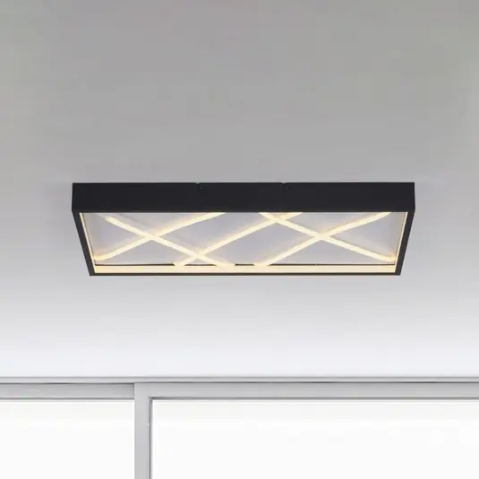 JUST LIGHT. LED stropní svítidlo Mikado, 60 x 30 cm, černé Cenově Výhodný