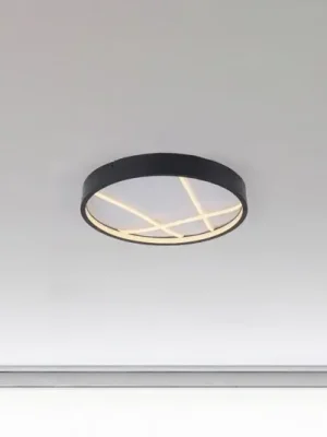 Ověřený JUST LIGHT. LED stropní svítidlo Mikado, Ø 40 cm, černé