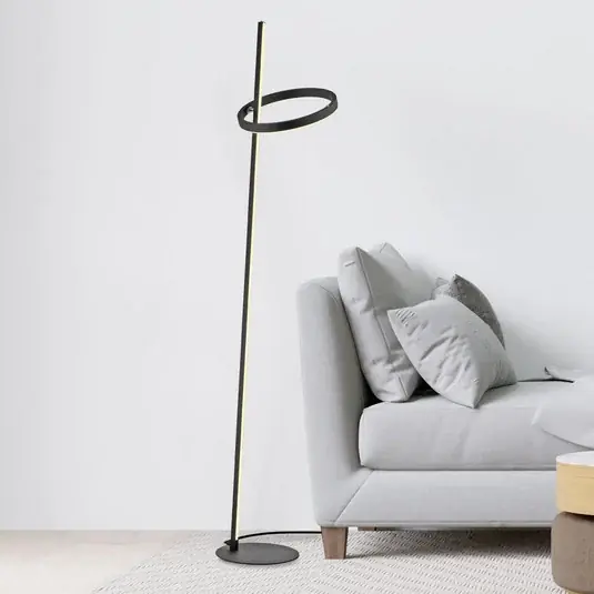 JUST LIGHT. LED stojací lampa Ritus černá železo stmívač 3 000 K Sezónní Sleva
