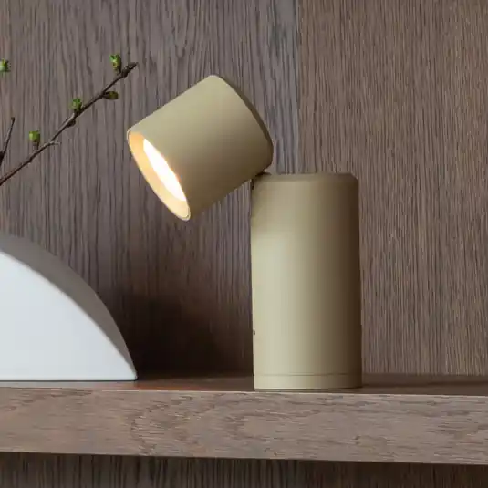 It‘s about RoMi LED stolní lampa na baterie Milan, béžová, 19 cm Akce