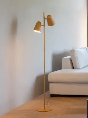 Značkový It‘s about RoMi stojací lampa Salamanca, hořčičná, 2 žárovky