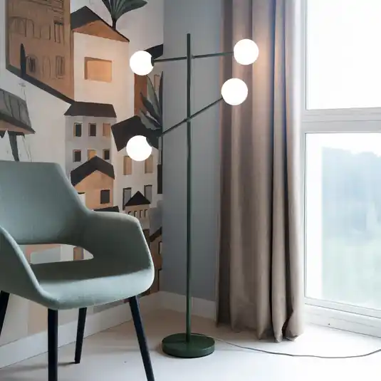 It‘s about RoMi stojací lampa Copenhagen, zelená, sklo, otočná Expresní Doručení