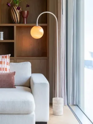 Vysoce Kvalitní It‘s about RoMi Oblouková lampa Tivoli, písková barva, výška 163 cm