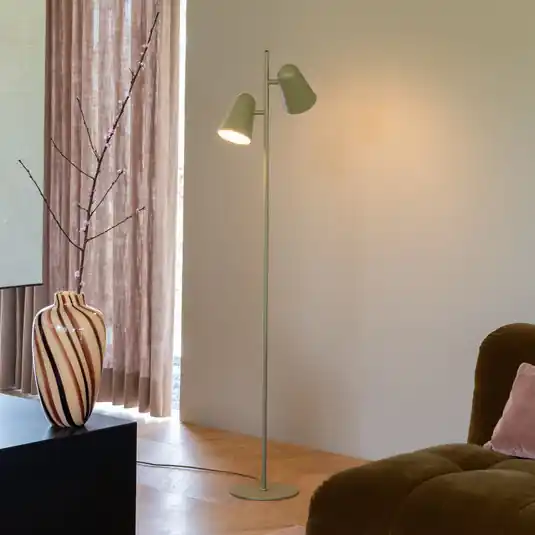 Ihned K Objednání It‘s about RoMi stojací lampa Salamanca, olivově zelená, 2 žárovky