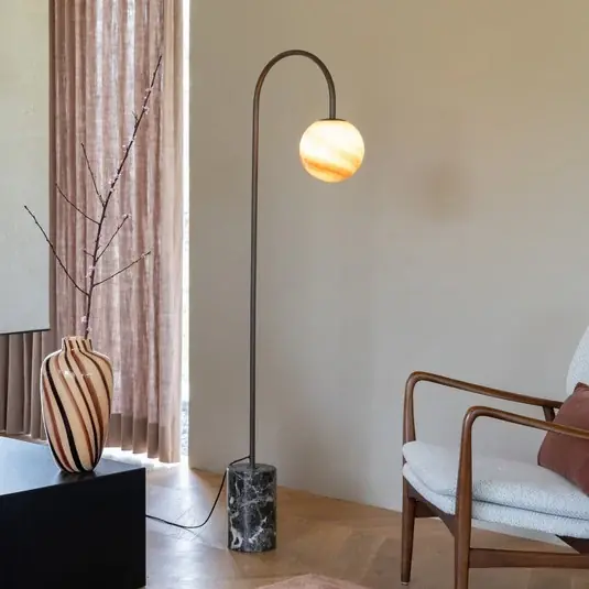 It‘s about RoMi Luminária de arco Tivoli, marrom, altura 163 cm Dokud Zásoby Vydrží