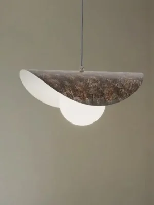 Originální Závěsné světlo Vatoz, 1-světelný, černý, Ø 40 cm, kov/sklo