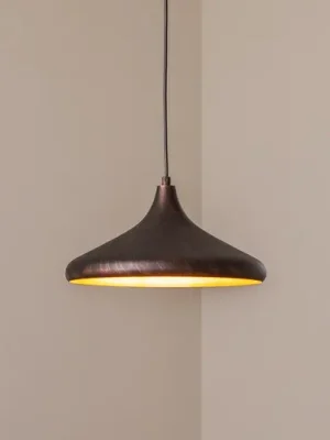 Nízká Cena Závěsné světlo Barek, černá/zlatá, Ø 34 cm, kov, E27