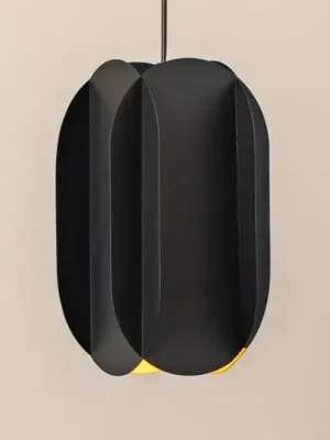 Přímo Od Výrobce Závěsné světlo Corner, černé, výška 35 cm, kov, E27