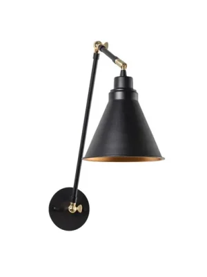 Expresní Doručení Nástěnné světlo Berceste 7956, černá/zlatá, výška 56 cm