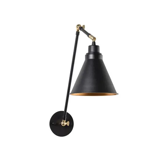 Expresní Doručení Nástěnné světlo Berceste 7956, černá/zlatá, výška 56 cm