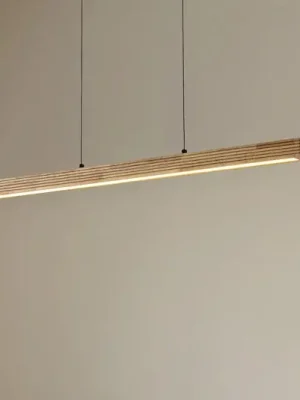 Speciální Cena Lucande LED závěsné světlo Emara, světlé dřevo, dub, CCT
