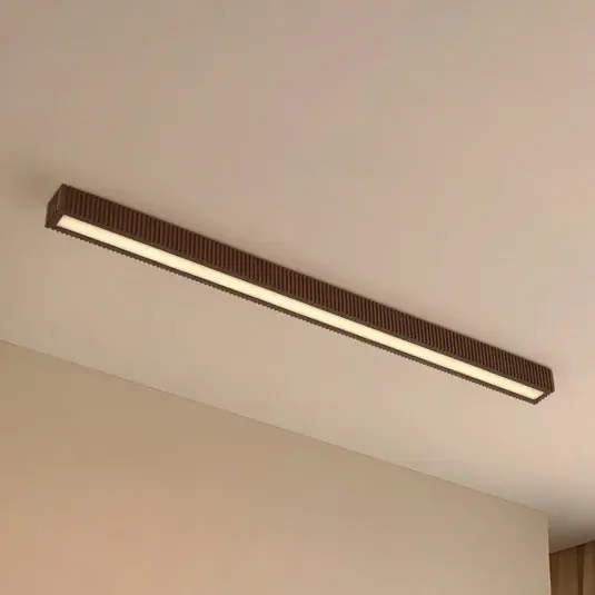 Lucande LED stropní svítidlo Emara, tmavé dřevo, dub, stmívatelné Novinka