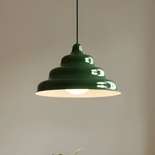 Víkendová Akce Závěsné světlo Fala, zelené, Ø 23 cm, sklo