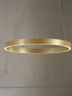 Autentický Lucande LED závěsné světlo Yonam, Ø 60 cm, 1 žárovka, zlatá, CCT